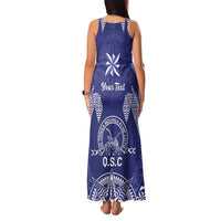 Personalised Queen Salote College Centenary Family Matching Tank Maxi Dress and Hawaiian Shirt Tongan Kupesi Pattern LT05 - Polynesian Pride