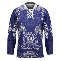 Personalised Queen Salote College Centenary Hockey Jersey Tongan Kupesi Pattern - Polynesian Pride