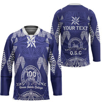 Personalised Queen Salote College Centenary Hockey Jersey Tongan Kupesi Pattern - Polynesian Pride