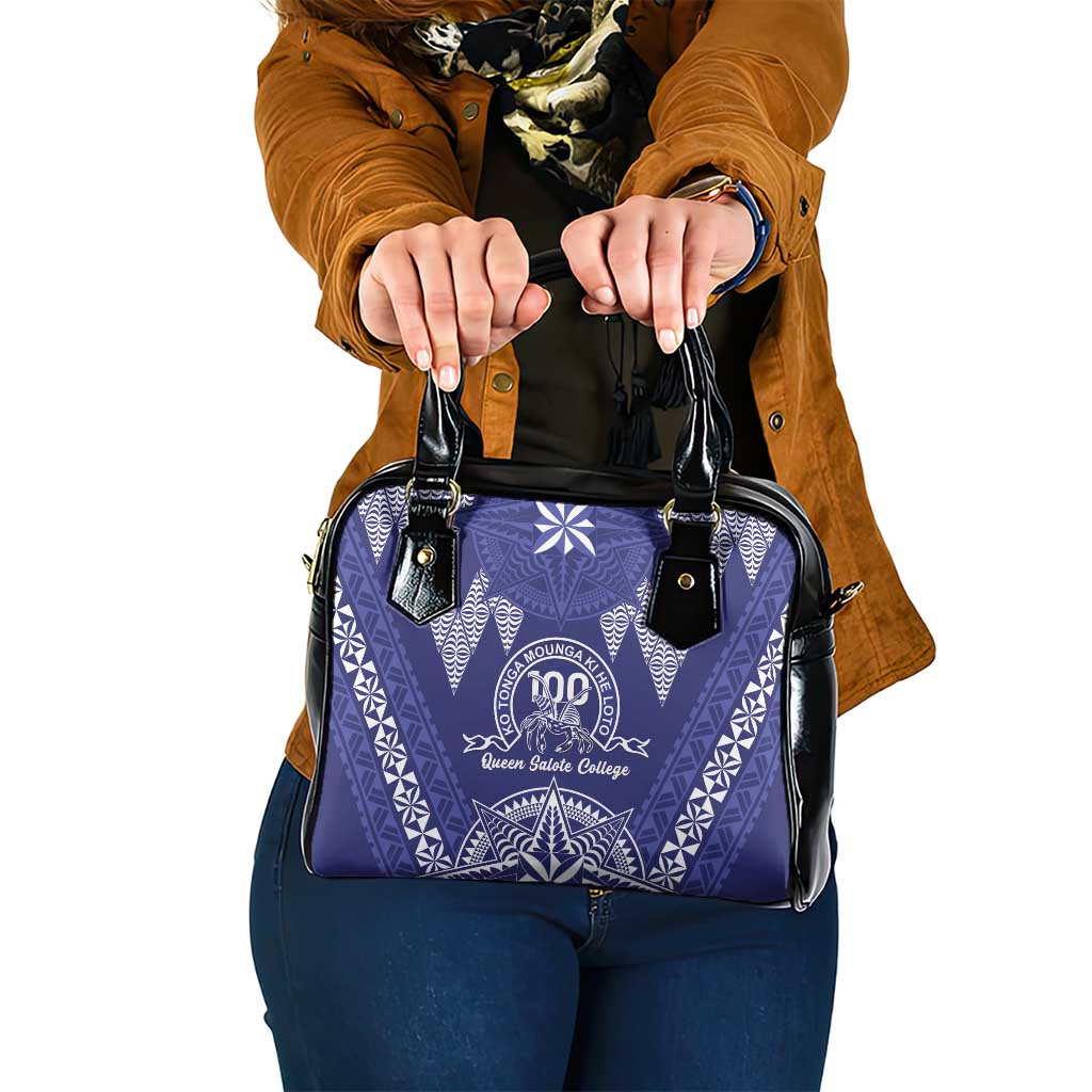 Queen Salote College Centenary Shoulder Handbag Tongan Kupesi Pattern - Polynesian Pride