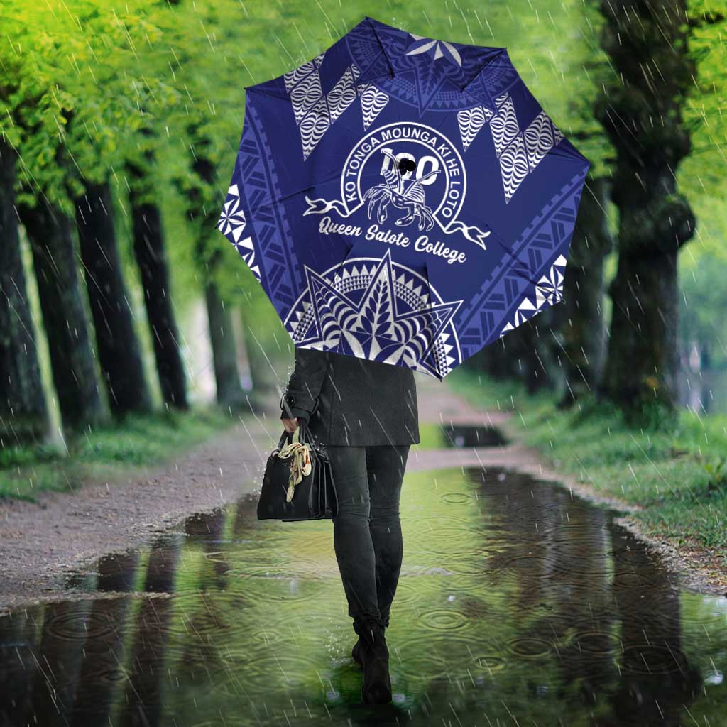 Queen Salote College Centenary Umbrella Tongan Kupesi Pattern - Polynesian Pride
