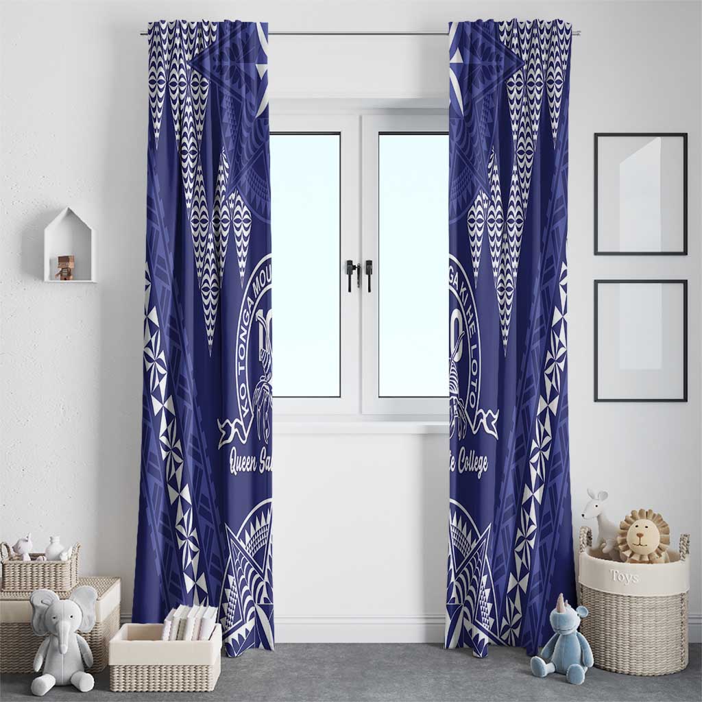Queen Salote College Centenary Window Curtain Tongan Kupesi Pattern - Polynesian Pride