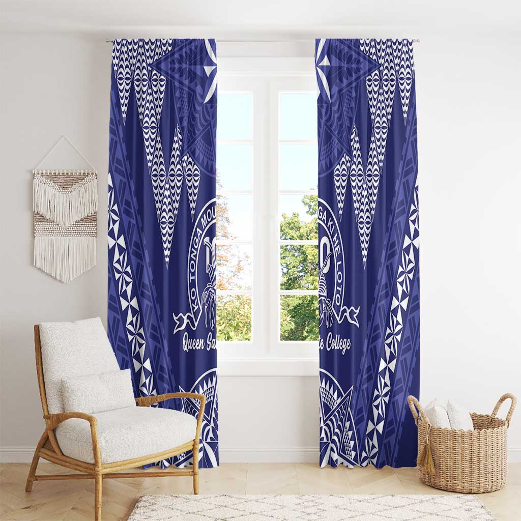 Queen Salote College Centenary Window Curtain Tongan Kupesi Pattern - Polynesian Pride