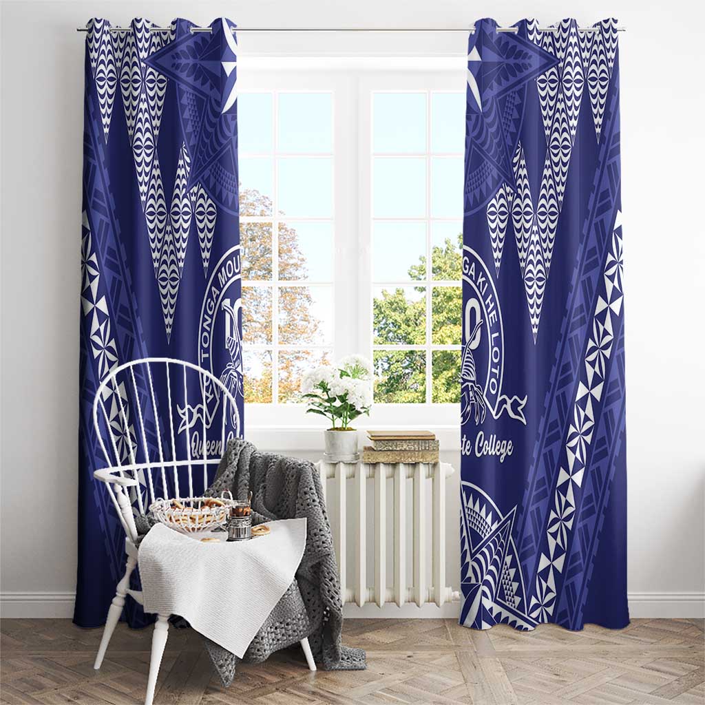 Queen Salote College Centenary Window Curtain Tongan Kupesi Pattern - Polynesian Pride
