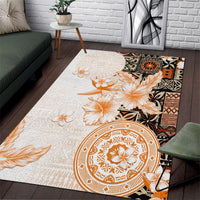 Fiji Area Rug Masi Tapa Pattern Brown LT05 Brown - Polynesian Pride