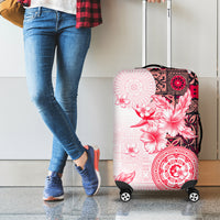 Fiji Luggage Cover Masi Tapa Pattern Red LT05 - Polynesian Pride