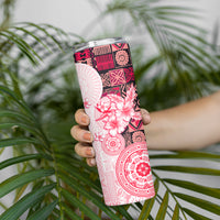 Fiji Skinny Tumbler Masi Tapa Pattern Red