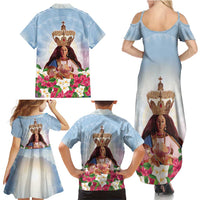 Guam Patroness Family Matching Summer Maxi Dress and Hawaiian Shirt The Legend Santa Marian Kamalen LT05 - Polynesian Pride