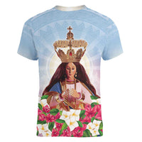 Guam Patroness Women V-Neck T-Shirt The Legend Santa Marian Kamalen LT05 - Polynesian Pride