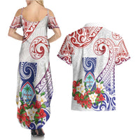 Happy Guam Santa Marian Kamalen Day Couples Matching Summer Maxi Dress and Hawaiian Shirt LT05 - Polynesian Pride