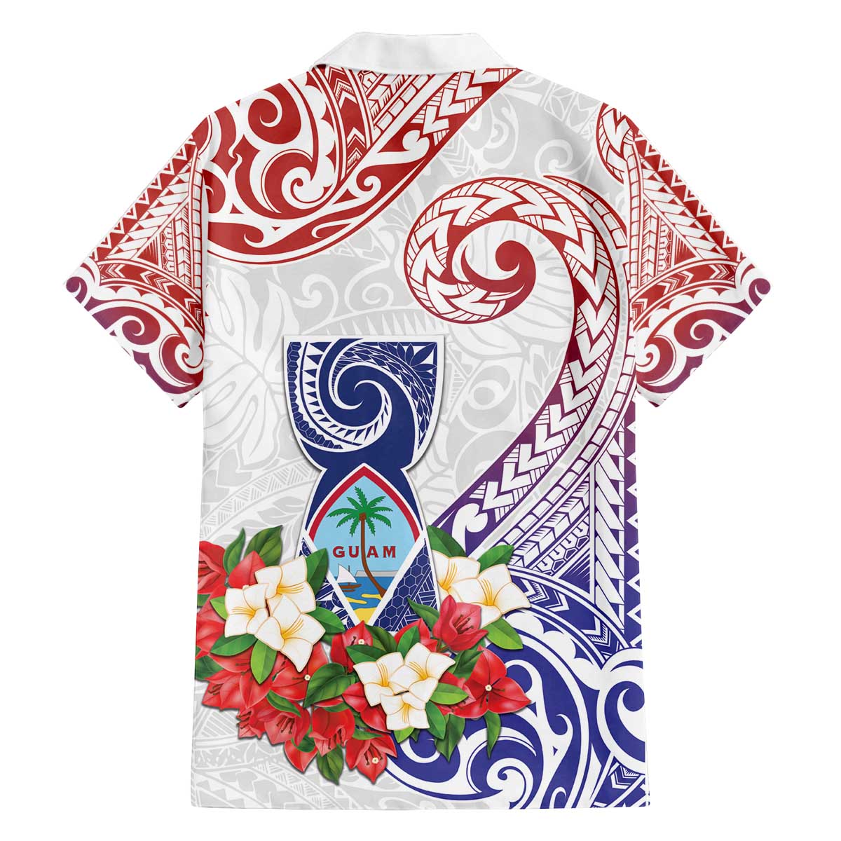 Happy Guam Santa Marian Kamalen Day Family Matching Off The Shoulder Long Sleeve Dress and Hawaiian Shirt LT05 - Polynesian Pride