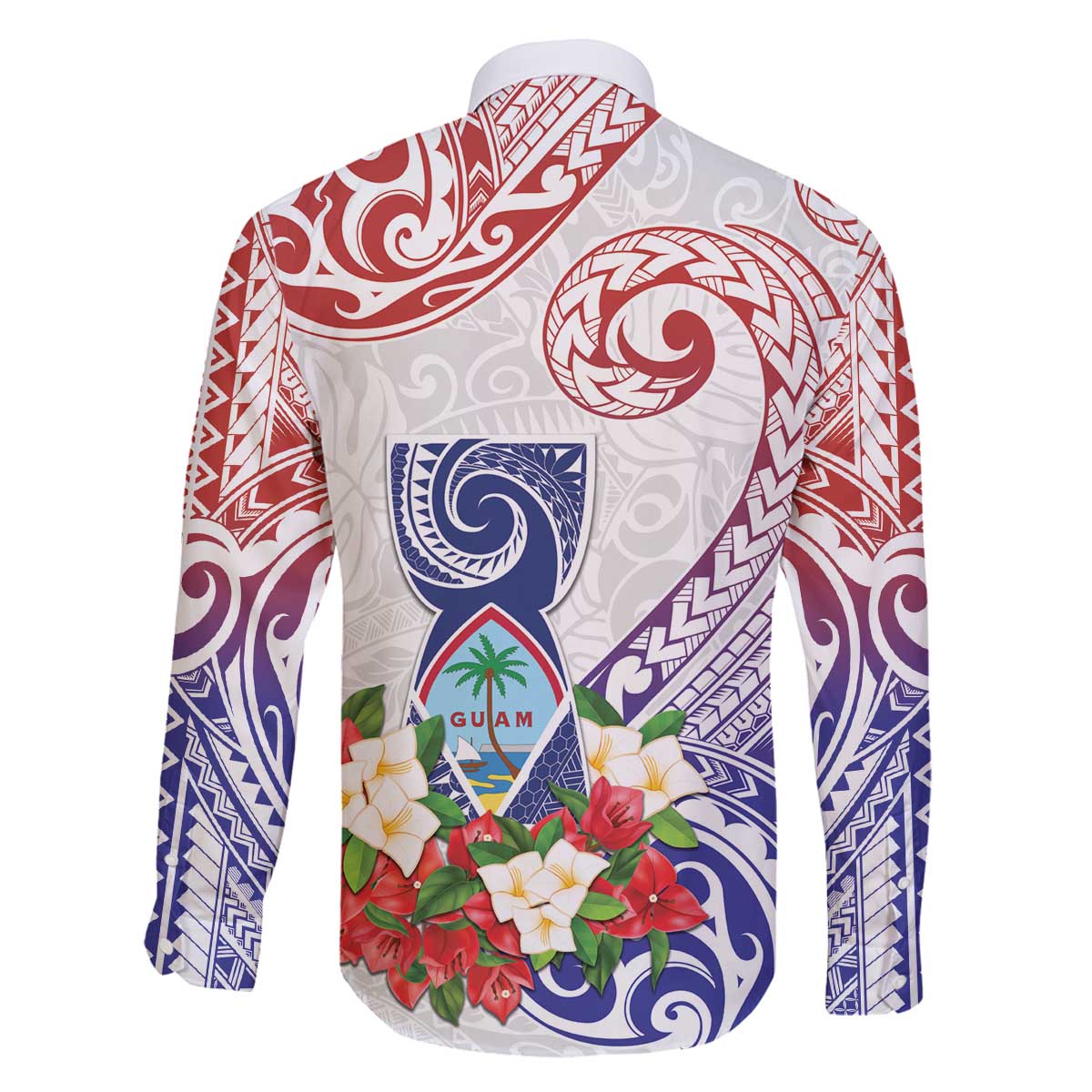 Happy Guam Santa Marian Kamalen Day Family Matching Off The Shoulder Long Sleeve Dress and Hawaiian Shirt LT05 - Polynesian Pride