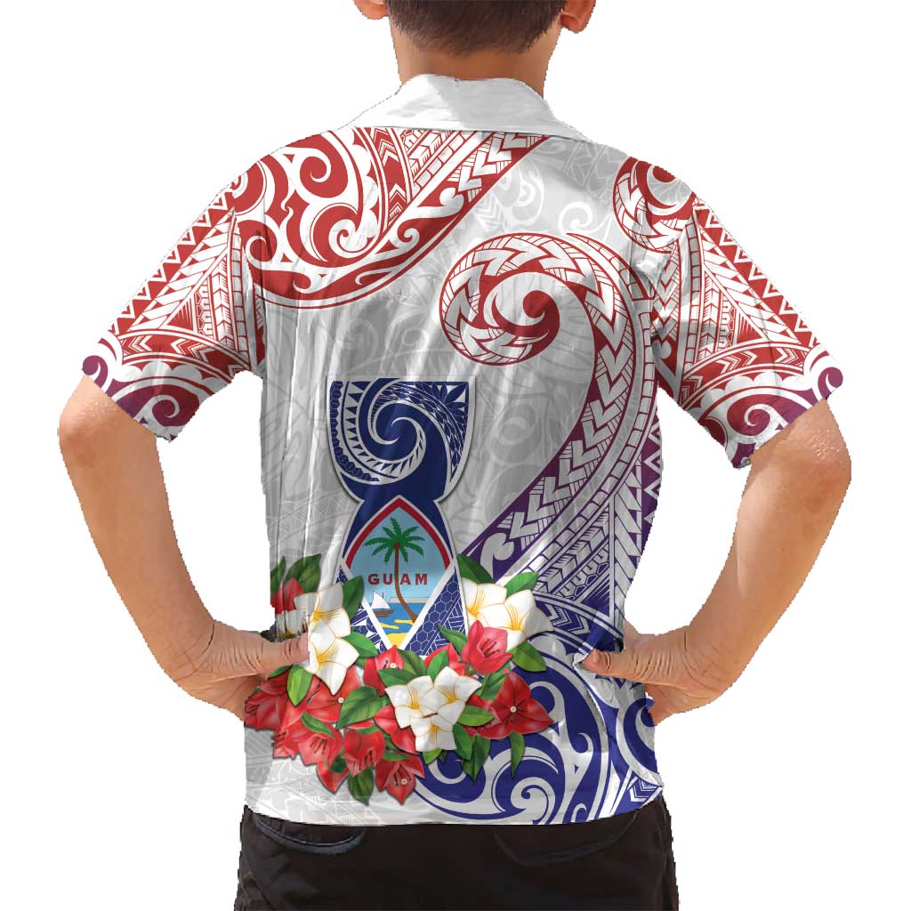 Happy Guam Santa Marian Kamalen Day Family Matching Off Shoulder Maxi Dress and Hawaiian Shirt LT05 - Polynesian Pride