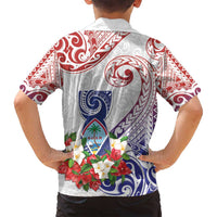 Happy Guam Santa Marian Kamalen Day Family Matching Off Shoulder Short Dress and Hawaiian Shirt LT05 - Polynesian Pride