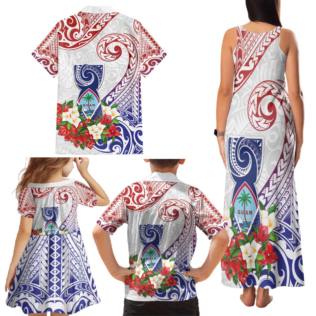 Happy Guam Santa Marian Kamalen Day Family Matching Tank Maxi Dress and Hawaiian Shirt LT05 - Polynesian Pride