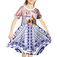 Happy Guam Santa Marian Kamalen Day Kid Short Sleeve Dress LT05 - Polynesian Pride