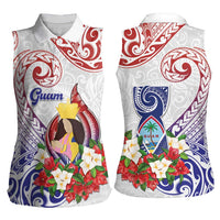 Happy Guam Santa Marian Kamalen Day Women Sleeveless Polo Shirt LT05 - Polynesian Pride