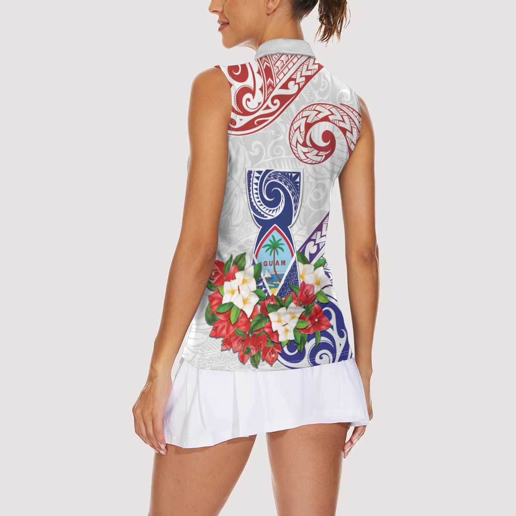 Happy Guam Santa Marian Kamalen Day Women Sleeveless Polo Shirt LT05 - Polynesian Pride