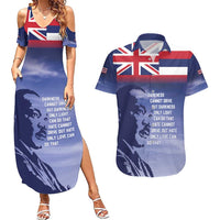 Hawaii MLK Day Couples Matching Summer Maxi Dress and Hawaiian Shirt