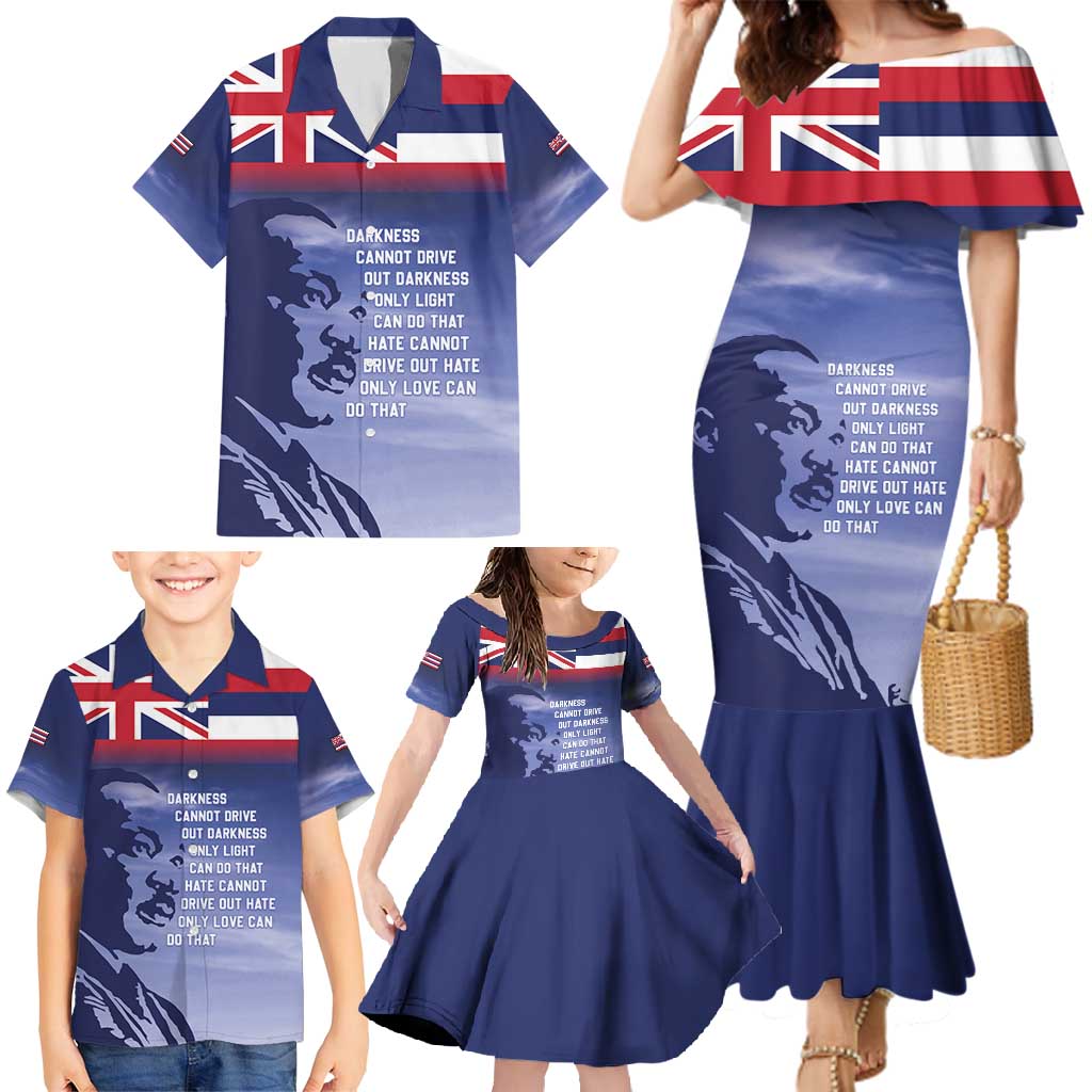 Hawaii MLK Day Family Matching Mermaid Dress and Hawaiian Shirt LT05 - Polynesian Pride