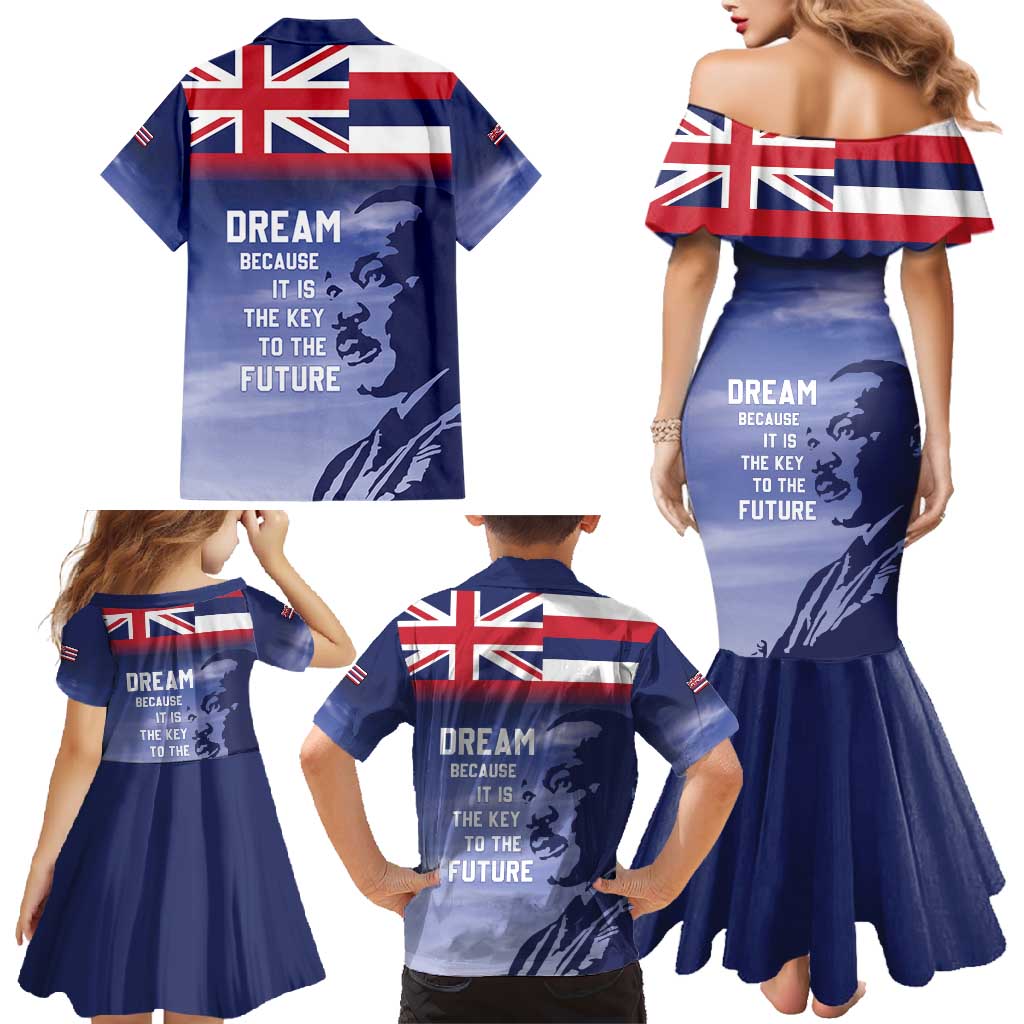 Hawaii MLK Day Family Matching Mermaid Dress and Hawaiian Shirt LT05 - Polynesian Pride