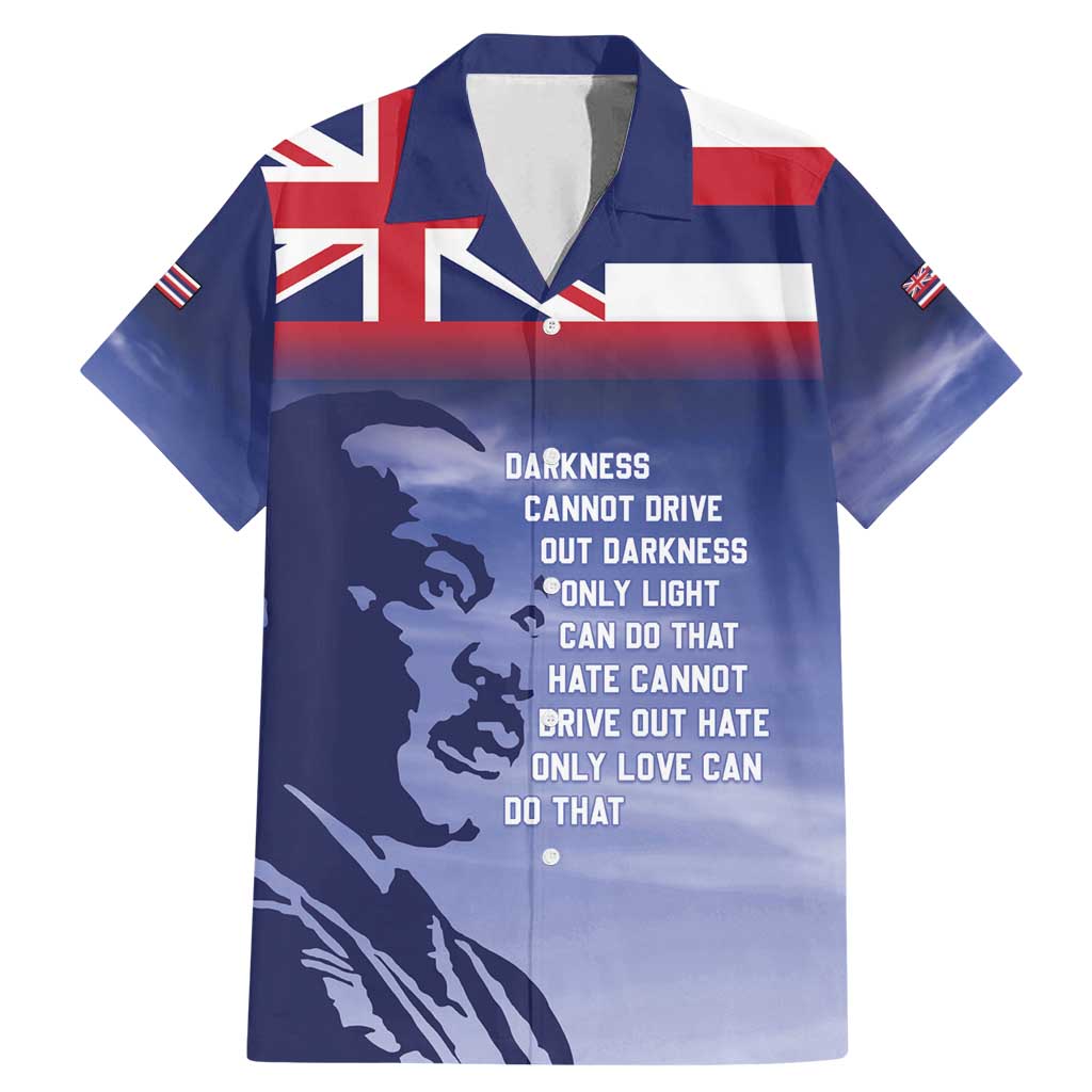 Hawaii MLK Day Family Matching Mermaid Dress and Hawaiian Shirt LT05 Dad's Shirt - Short Sleeve Blue - Polynesian Pride