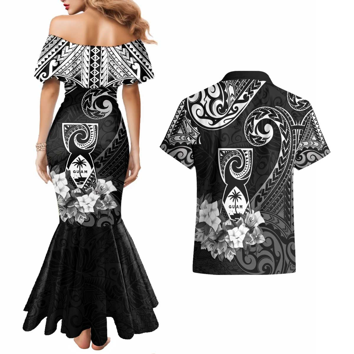 Guam MLK Day Couples Matching Mermaid Dress and Hawaiian Shirt The Legacy Of MLK LT05 - Polynesian Pride