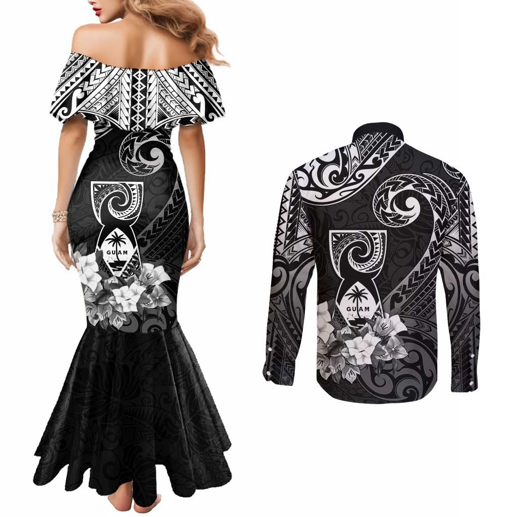 Guam MLK Day Couples Matching Mermaid Dress and Long Sleeve Button Shirt The Legacy Of MLK LT05 - Polynesian Pride
