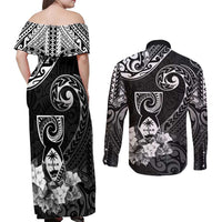 Guam MLK Day Couples Matching Off Shoulder Maxi Dress and Long Sleeve Button Shirt The Legacy Of MLK LT05 - Polynesian Pride