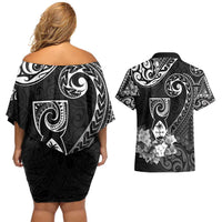 Guam MLK Day Couples Matching Off Shoulder Short Dress and Hawaiian Shirt The Legacy Of MLK LT05 - Polynesian Pride