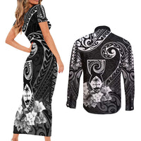 Guam MLK Day Couples Matching Short Sleeve Bodycon Dress and Long Sleeve Button Shirt The Legacy Of MLK LT05 - Polynesian Pride