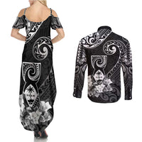 Guam MLK Day Couples Matching Summer Maxi Dress and Long Sleeve Button Shirt The Legacy Of MLK LT05 - Polynesian Pride