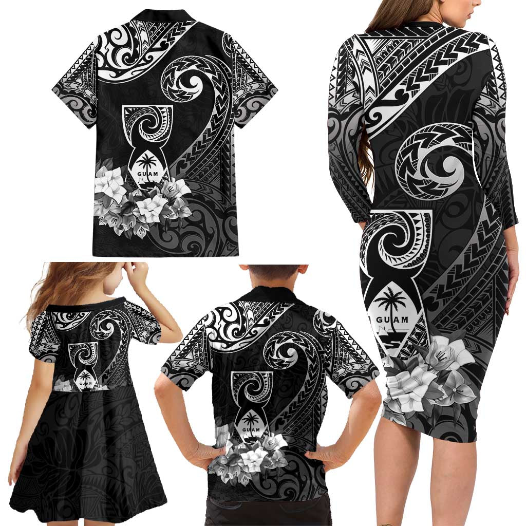 Guam MLK Day Family Matching Long Sleeve Bodycon Dress and Hawaiian Shirt The Legacy Of MLK LT05 - Polynesian Pride