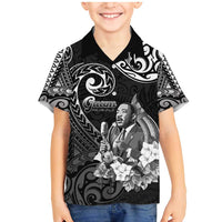Guam MLK Day Family Matching Mermaid Dress and Hawaiian Shirt The Legacy Of MLK LT05 Son's Shirt Black - Polynesian Pride