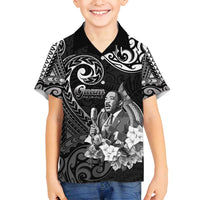 Guam MLK Day Family Matching Off Shoulder Short Dress and Hawaiian Shirt The Legacy Of MLK LT05 Son's Shirt Black - Polynesian Pride