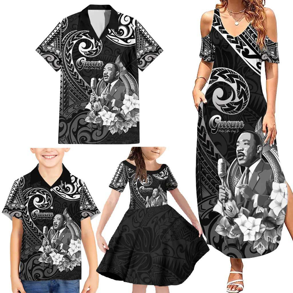 Guam MLK Day Family Matching Summer Maxi Dress and Hawaiian Shirt The Legacy Of MLK LT05 - Polynesian Pride