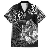 Guam MLK Day Family Matching Tank Maxi Dress and Hawaiian Shirt The Legacy Of MLK LT05 Dad's Shirt - Short Sleeve Black - Polynesian Pride