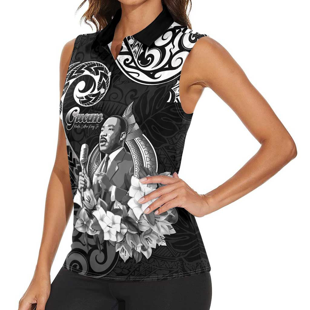 Guam MLK Day Women Sleeveless Polo Shirt The Legacy Of MLK LT05 - Polynesian Pride