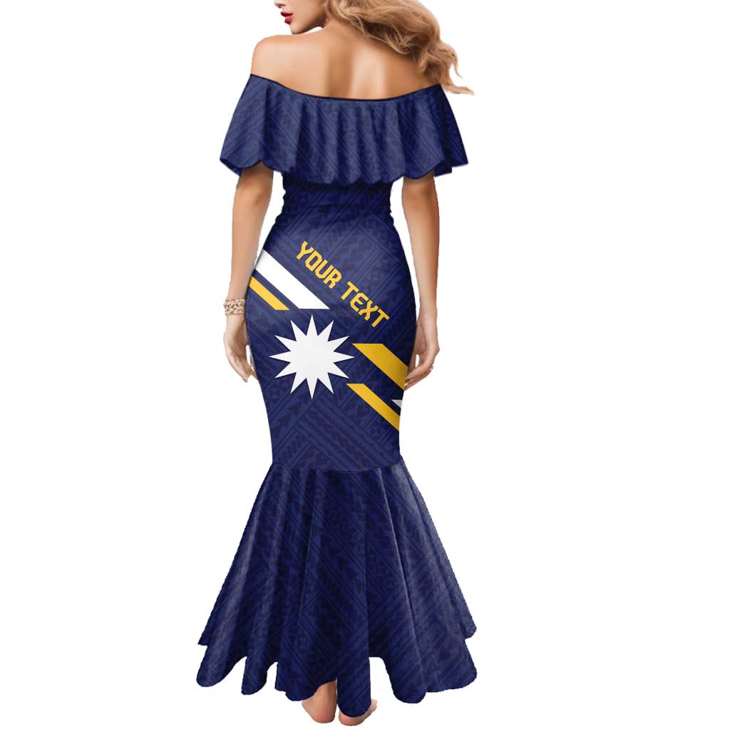 Personalised Happy Nauru Independence Day Family Matching Mermaid Dress and Hawaiian Shirt Polynesian Pattern LT05 - Polynesian Pride