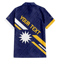 Personalised Happy Nauru Independence Day Family Matching Off The Shoulder Long Sleeve Dress and Hawaiian Shirt Polynesian Pattern LT05 - Polynesian Pride