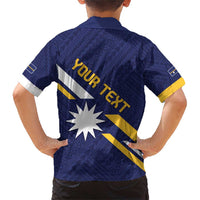 Personalised Happy Nauru Independence Day Family Matching Short Sleeve Bodycon Dress and Hawaiian Shirt Polynesian Pattern LT05 - Polynesian Pride