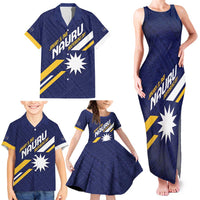 Personalised Happy Nauru Independence Day Family Matching Tank Maxi Dress and Hawaiian Shirt Polynesian Pattern LT05 - Polynesian Pride