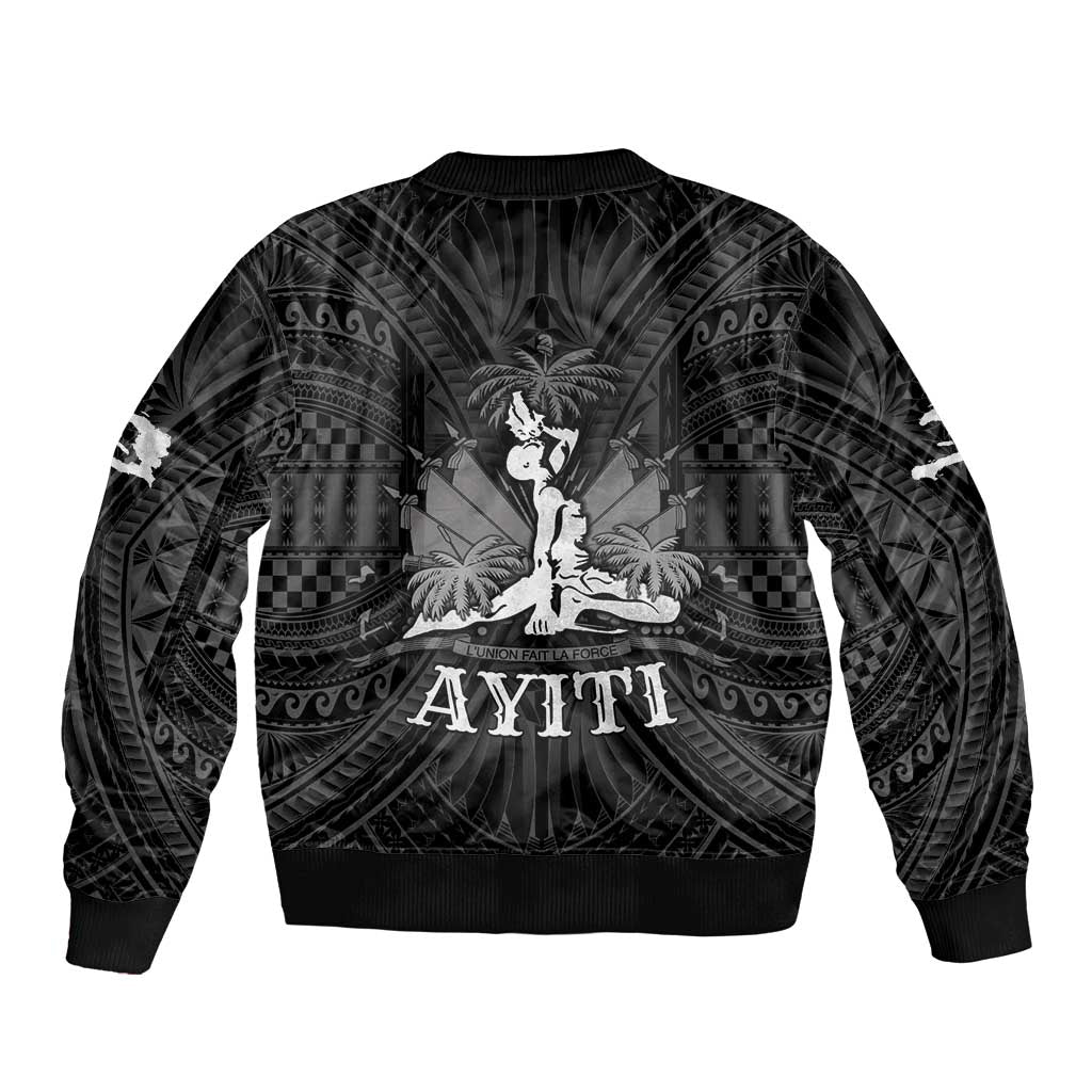 Haiti 1804 Bomber Jacket Polynesian Silver Neg Maron
