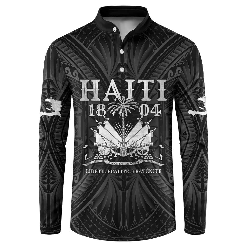 Haiti 1804 Button Sweatshirt Polynesian Silver Neg Maron