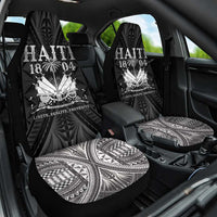 Haiti 1804 Car Seat Cover Polynesian Silver Neg Maron LT05 One Size Silver - Polynesian Pride