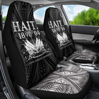 Haiti 1804 Car Seat Cover Polynesian Silver Neg Maron LT05 - Polynesian Pride