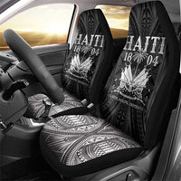 Haiti 1804 Car Seat Cover Polynesian Silver Neg Maron LT05 - Polynesian Pride