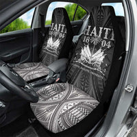 Haiti 1804 Car Seat Cover Polynesian Silver Neg Maron LT05 - Polynesian Pride