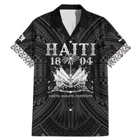 Haiti 1804 Family Matching Mermaid Dress and Hawaiian Shirt Polynesian Silver Neg Maron LT05 Dad's Shirt - Short Sleeve Silver - Polynesian Pride