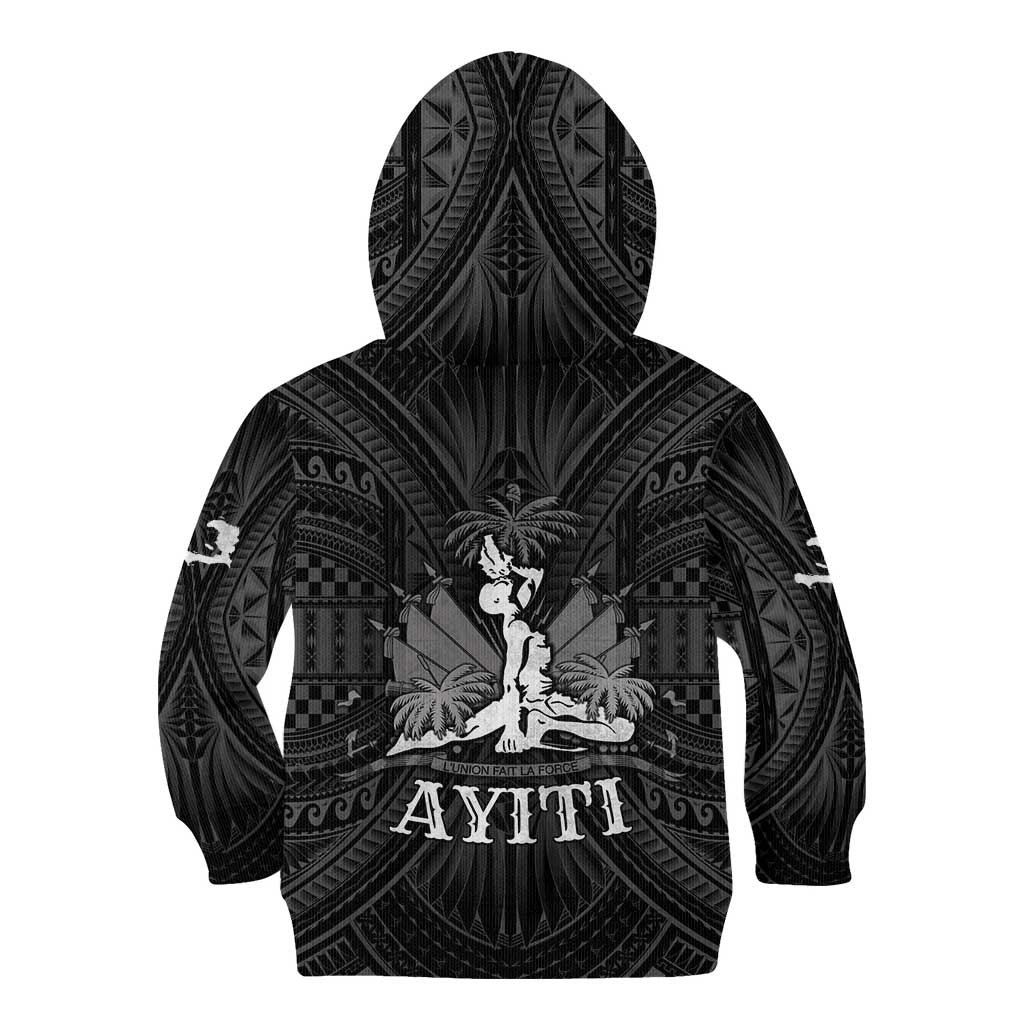 Haiti 1804 Kid Hoodie Polynesian Silver Neg Maron